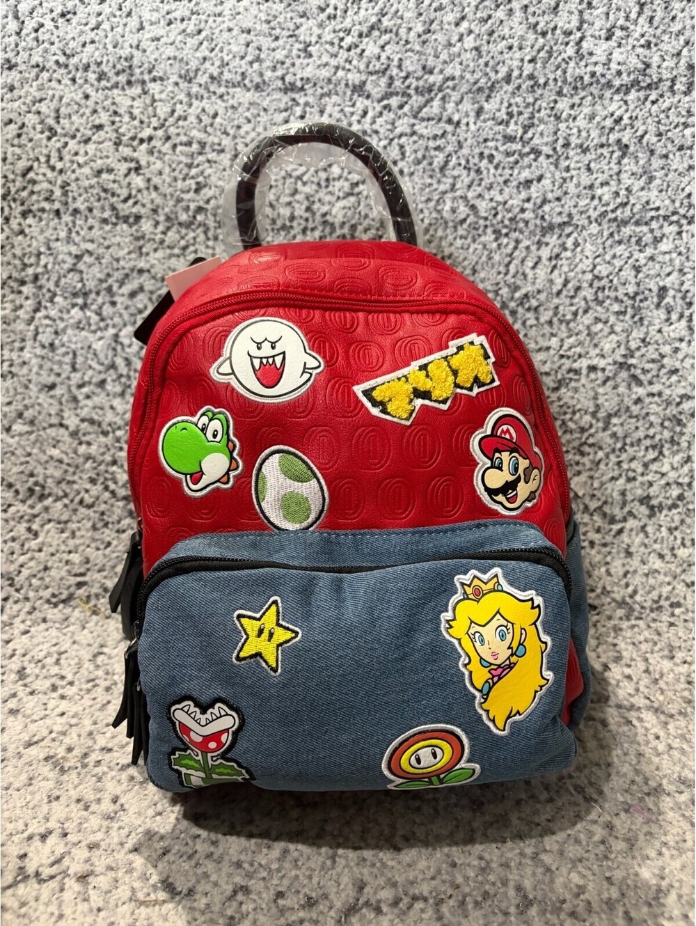 🍄 Bioworld Nintendo Super Mario Bros Patches Mini Backpack New with Tags